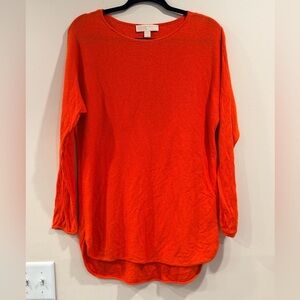 🔥Michael Kors Women's Orange Long Sleeve Top Sz L EUC🔥